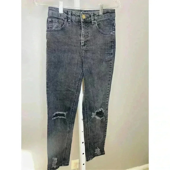 Asos Black High Rise Distressed Jeans Women's Size 24 NWOT! - Picture 1 of 4